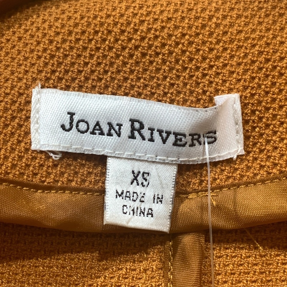 Joan Rivers Blazer Jacket Gold Button Pockets Collared Blazer Jacket XS - Picture 2 of 10